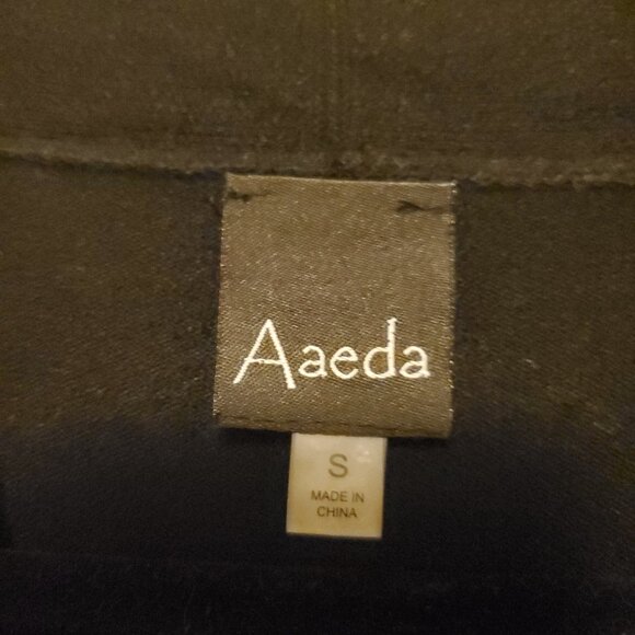 Aaeda Women's Size Small Black Floral Felt Cardigan, Boho Y2K - Picture 2 of 11